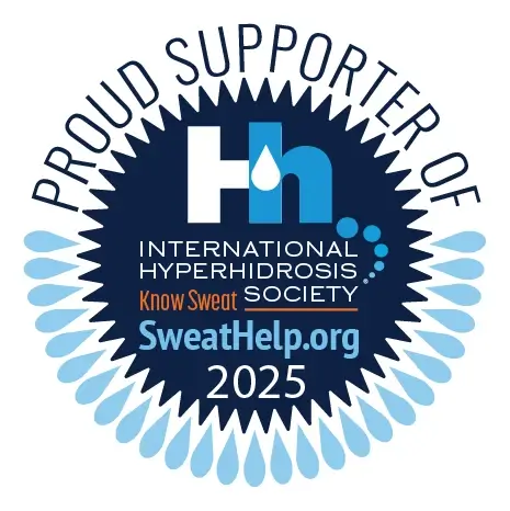 Siegel „Proud Supporter of the International Hyperhidrosis Society 2025“
